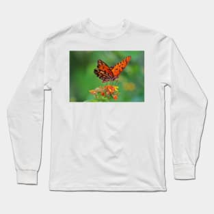 Gulf Fritillary On Lantana Long Sleeve T-Shirt